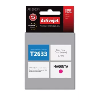 Activejet AE-2633N tinte (aizstāj Epson 26 T2633; Supreme; 12 ml; fuksīna)