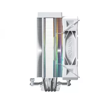 Gaisa dzesētājs Montech NX400 ARGB 120 mm balts — 270 W TDP, FDB, 156×74×120 mm