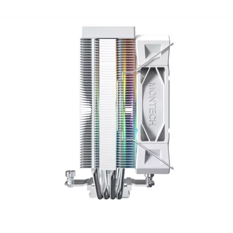Gaisa dzesētājs Montech NX400 ARGB 120 mm balts — 270 W TDP, FDB, 156×74×120 mm