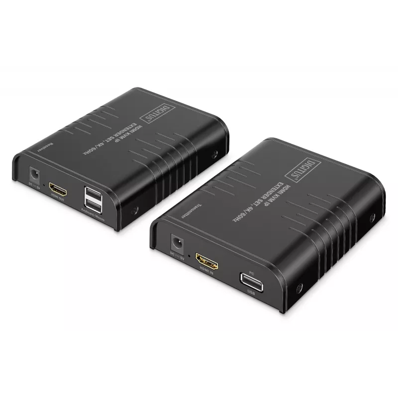KVM pagarinātāja komplekts DIGITUS DS-55355 HDMI caur IP 4K 60 Hz