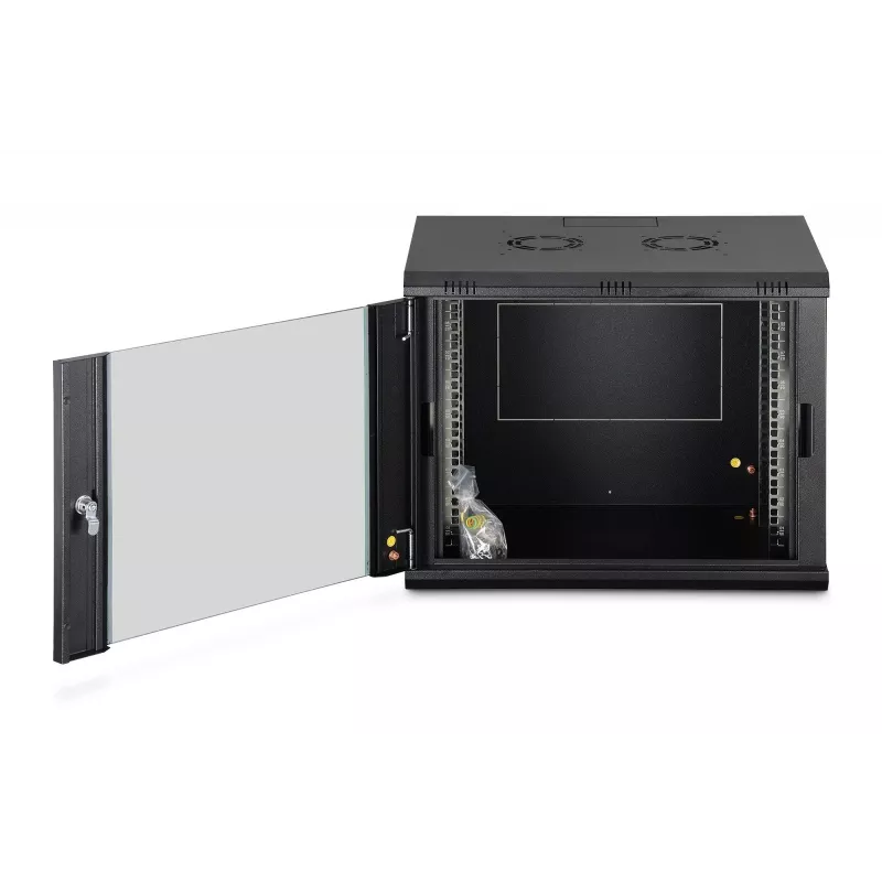 Pie sienas stiprināms skapītis DIGITUS Dynamic-N 9U, 600x450 mm (PxDz), IP20, atslēgas slēdzene, nesamontēts