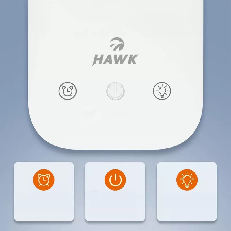 Galda lampa Hawk HW-LAMP01 balta LED ar regulējamu spilgtumu, regulējama svira