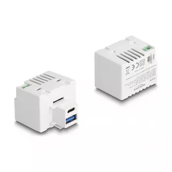DeLOCK Keystone modulis USB Type-A USB Type-C PD 20W balts
