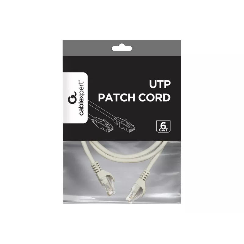 Tīkla kabelis Gembird Cat6 RJ-45 uz RJ-45 1 m, U/UTP, 24 AWG, pelēks