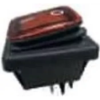 BACHMANN 924.178 svirslēdzis melns/sarkans sērija 3627, apgaism., 2 polu (924178)