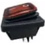 BACHMANN 924.178 svirslēdzis melns/sarkans sērija 3627, apgaism., 2 polu (924178)