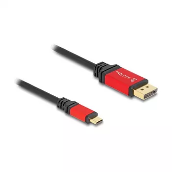 DeLOCK USB Type-C uz DisplayPort kabelis 8K 30Hz HDR 1m sarkans