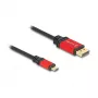 DeLOCK USB Type-C uz DisplayPort kabelis 8K 30Hz HDR 1m sarkans
