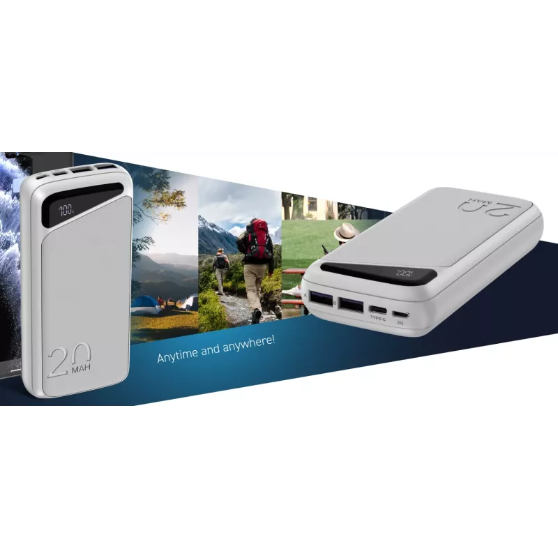 Portable Power Bank Navitel PWR20 MX balta 20000 mAh