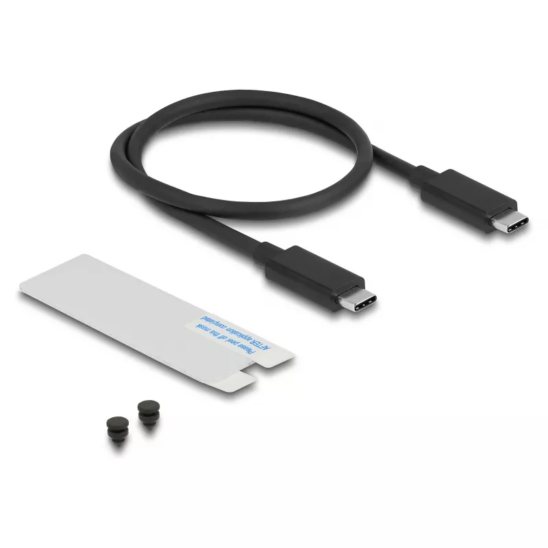 SSD korpuss DELOCK 42025 1 x M.2 (PCIe, USB4 Gen4, USB-C) pelēks, alumīnijs
