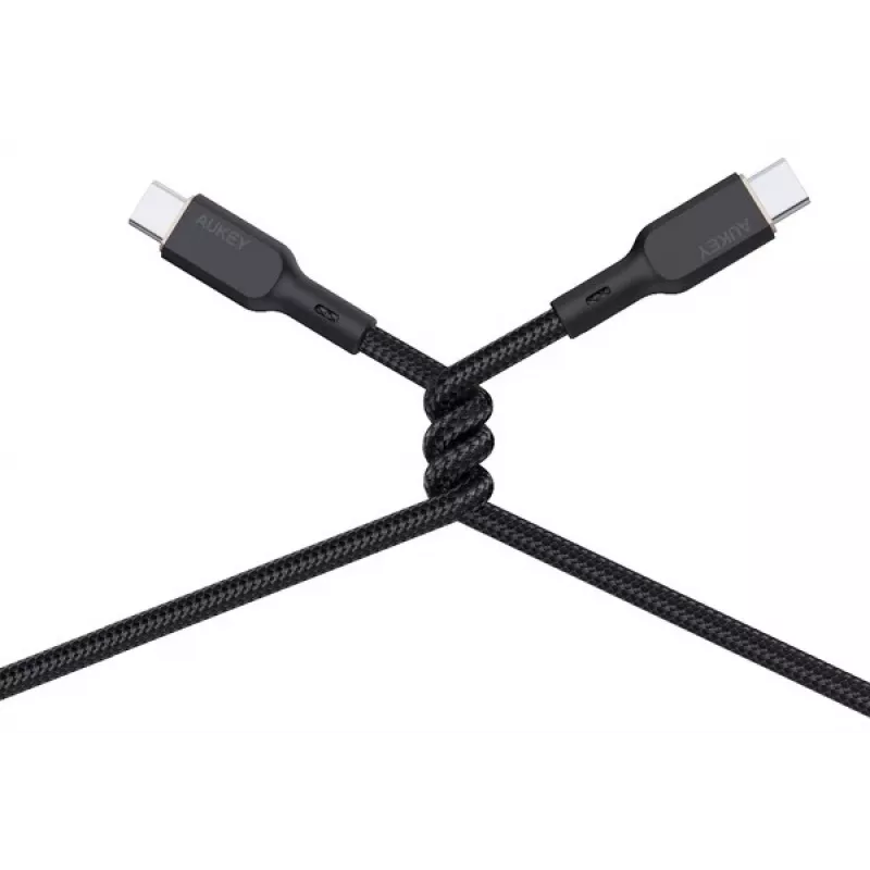 AUKEY CB-KCC101 Nylon kabelis USB-C - USB-C 1m
