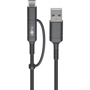 USB kabelis Goobay 71892 Melns