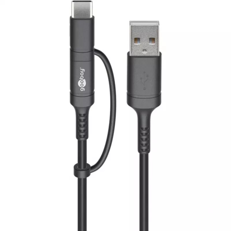 USB kabelis Goobay 71892 Melns