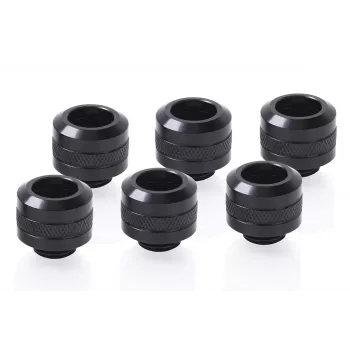 Armatūras komplekts Alphacool 17475 — misiņa veidgabali, melni, Ø 22 mm, A 20 mm