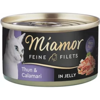 Miamor mitrā kaķu barība Feine Filets Tuncis 100 g bundža, Pieaugušiem kaķiem, Zivs garša, 13% olbaltumvielas, 83% mitrums