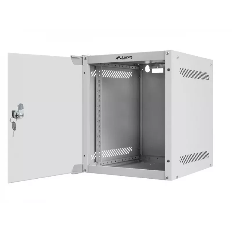 Pie sienas stiprināms statīvs LANBERG WF10-2306-10S, 6U, 336×280×310 mm, pelēks, 20 kg