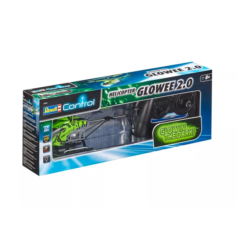 Helikopters REVELL Revell GLOWEE 2.0 ar žiroskopu, LiPo 250 mAh, vecumam no 8 gadiem