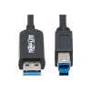 Eaton Tripp Lite Series USB 3.2 Gen 1 Plenum-Rated Fiber Active Optical Cable (AOC) - A/B M/M, Melns, 20m - USB kabelis - USB Type A (vīriešu) uz USB Type B (vīriešu) - USB 3.2 Gen 1 - 20,0m - P