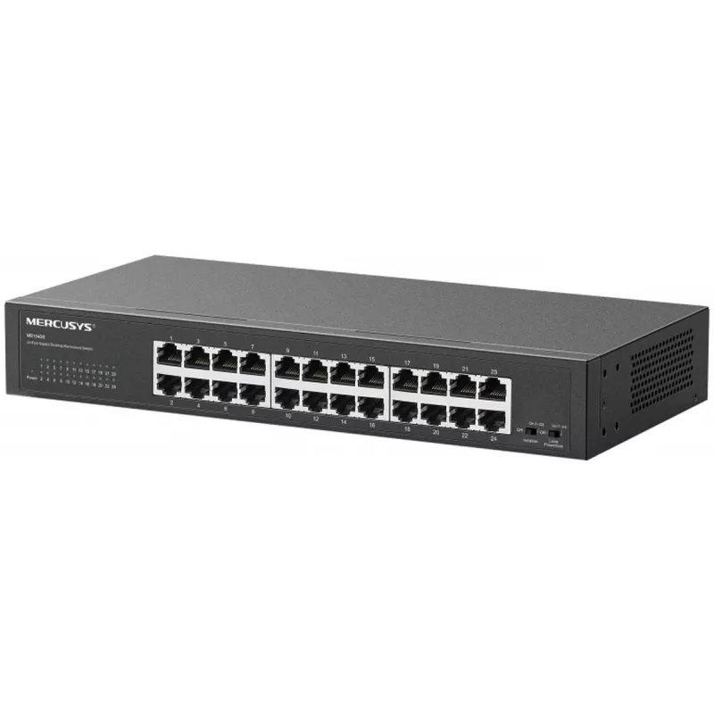Gigabitu 24 portu galddatora/statīvā montējams slēdzis TP-LINK MS124GS – 24 x 1 Gbps RJ45