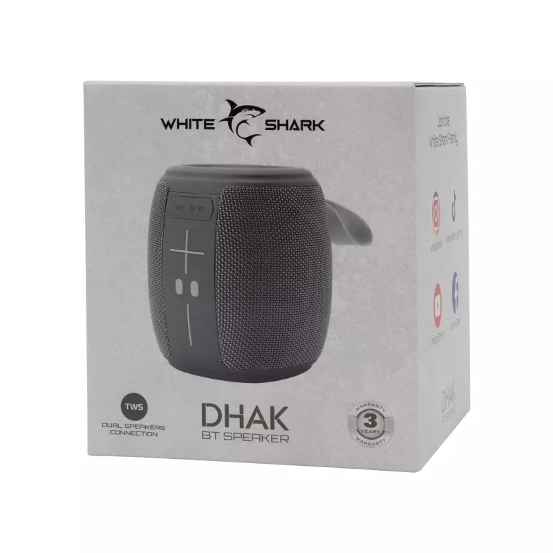 Portable Speaker White Shark GBT-888 Dhak pelēka