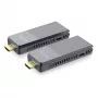 Bezvadu HDMI paplašinātāja komplekts DIGITUS DS-55359 — 4K/60Hz, 150 m, AV raidītājs un uztvērējs