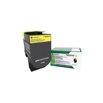 tonera kasete Lexmark 71B20Y0 2300 lapas dzeltena