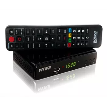 Set-top uztvērējs WIWA 2_275294 H.265 DVB-T/DVB-T2 HD, 1 uztvērējs, 470–860 MHz, HDMI 1.3, USB 2.0, SCART, melns