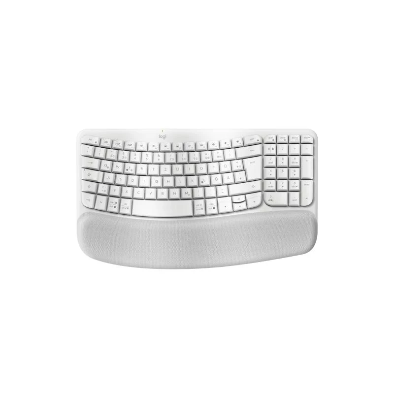 Logitech Wave Keys klaviatūra birojam RF bezvadu Bluetooth QWERTZ vācu valoda balta