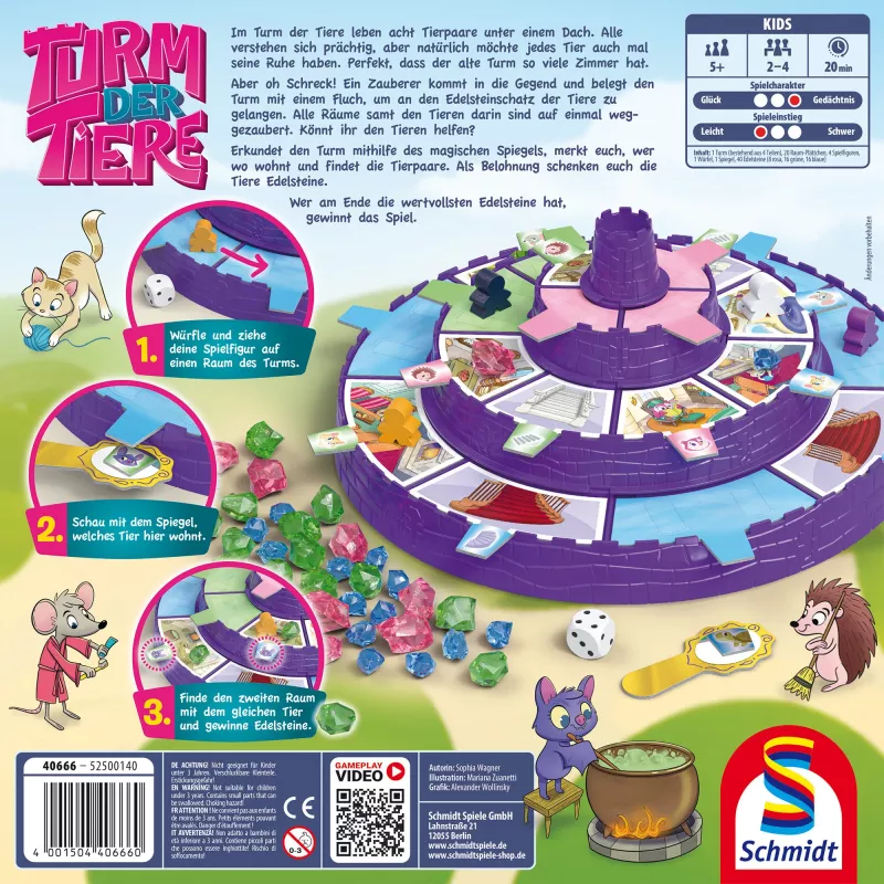 Schmidt Spiele Turm der Tiere, galda spēle