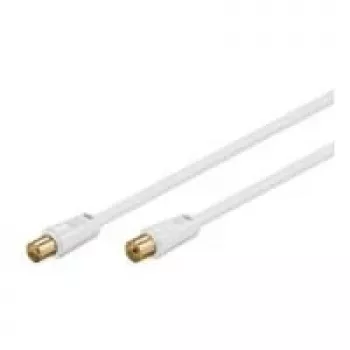 Wentronic Goobay antenas savienojuma kabelis, 100% ekranēts, apzeltīts, balts, 7,5 m - koaksiālais spraudnis koaksiālā ligzda (67286)