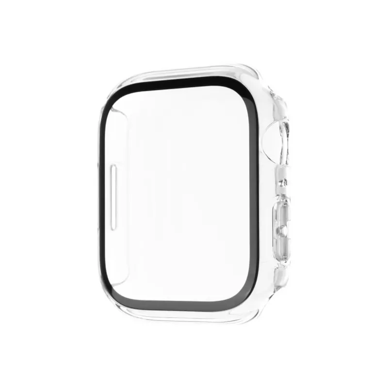 Aizsardzības maciņš FIXED Fixed Pure pulkstenim Apple Watch 46mm caurspīdīgs ar rūdītu stiklu