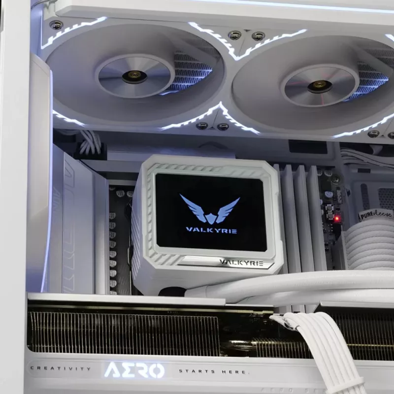Šķidruma CPU dzesētājs Valkyrie VK-AIOV240W 240 mm radiators ar LCD