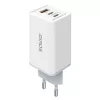 SAVIO LA-07 GaN 65W tīkla lādētājs, USB, QC4.0+, PD 3.0, Balts
