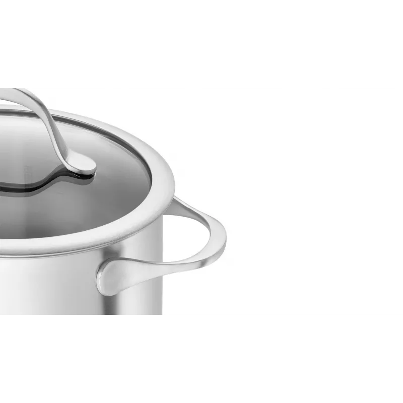 ZWILLING Essence 5 daļu nerūsējošā tērauda trauku komplekts ar stikla vākiem