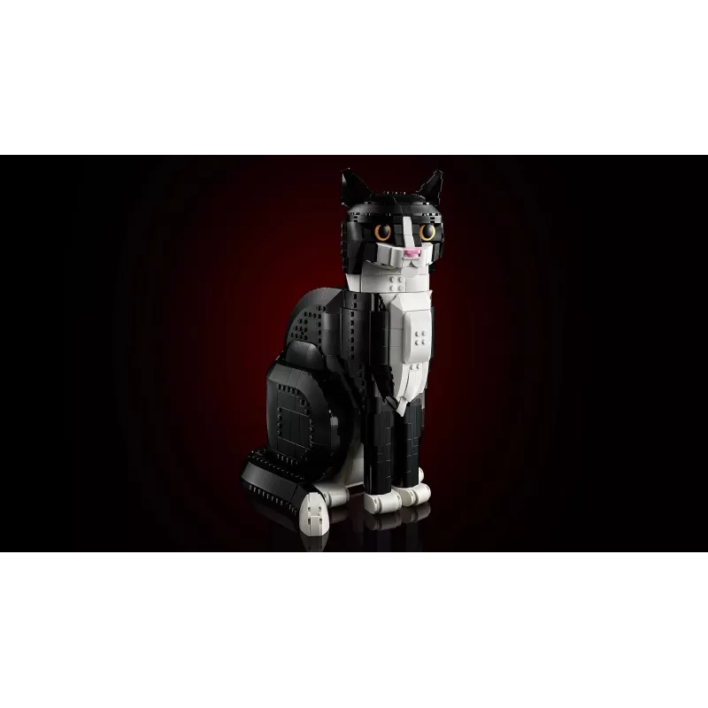 LEGO komplekts Ideas 21349 Tuxedo Cat celtniecības komplekts — kolekcionējams ķieģeļu modelis, vitrīnas priekšmets