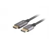Displayport(M)-HDMI(M) kabelis 1M 4K melns un sudrabains