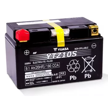 Yuasa YTZ10S transportlīdzekļa akumulators Slēgta tipa svina-skābes (VRLA) 8,6 Ah 12 V Motocikls
