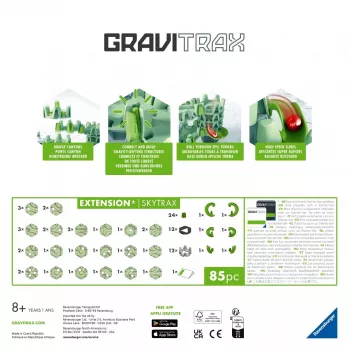 Rotaļu bumbiņu trase Ravensburger GraviTrax paplašinājums Skytrax, vecums 8+