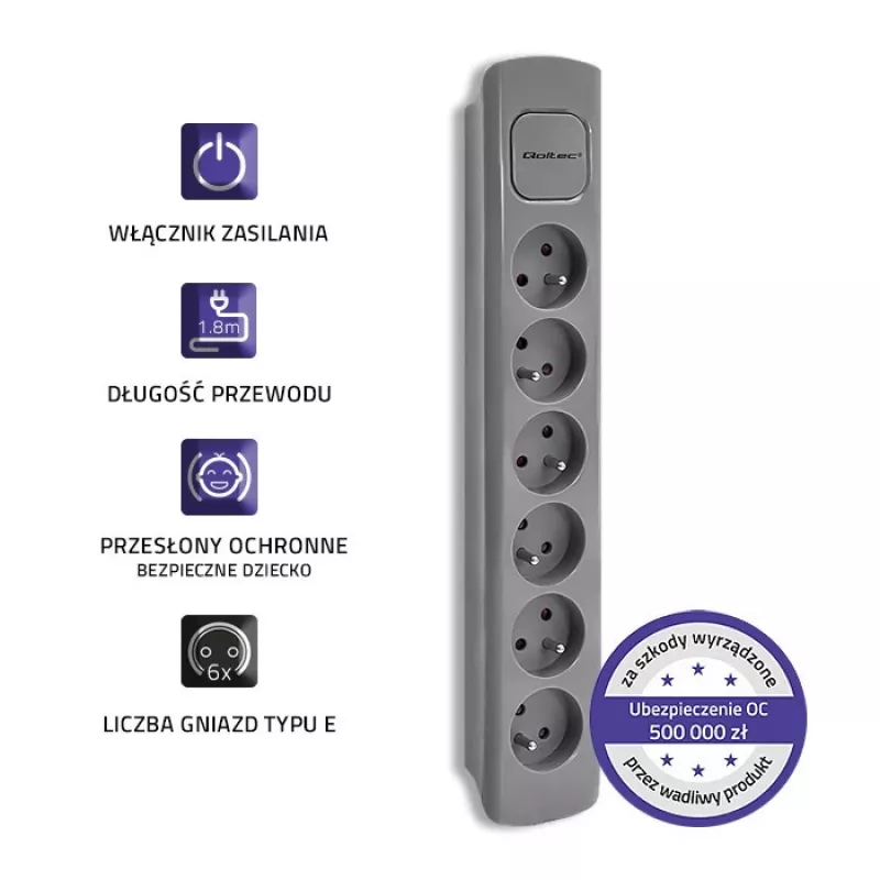 Qoltec 50277 Product pelēka
