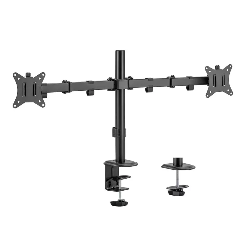 Maclean galda stiprinājums 2 monitoriem, VESA 75x75 un 100x100, 17-32, 2x 9kg, MC-754N