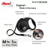 Saliekamā suņu pavada Flexi Melns Design M, lentes pavada, 5 m, vidēja izmēra šķirnēm (10–25 kg), maksimālā slodze 20 kg
