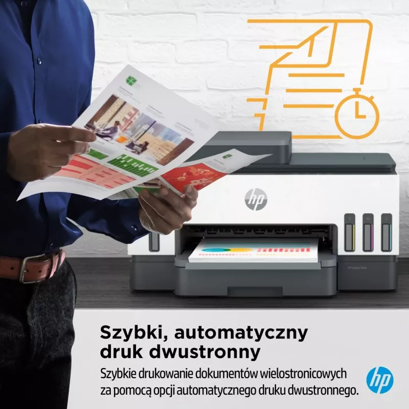 HP Smart Tank 750 daudzfunkciju printeris ar nepārtrauktu krāsu tinti, Wi-Fi, Smart App, automātisku abpusējo druku, ADF automātisko dokumentu padevēju