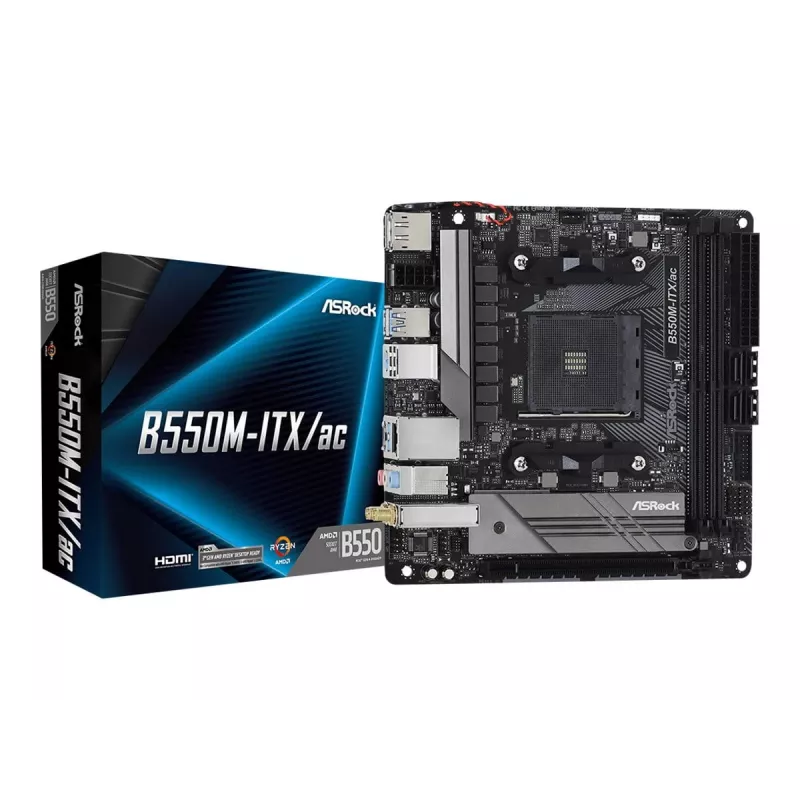 Mātesplate ASRock B550M-ITX/ac AMD B550 Socket AM4 mini ITX