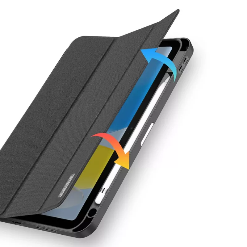 Planšetdatora vāciņš dux ducis DUX DUCIS DOMO salokāms ar irbuļa glabātuvi iPad 10 (2022) melns