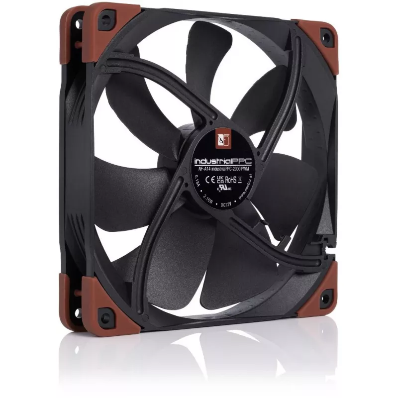 Noctua NF-A14 INDUSTRIALPPC-2000 PWM ventilators, 140x25 mm, 12V, PWM, 500–2000 RPM, 182.5 m³/h, IP52, SSO gultnis
