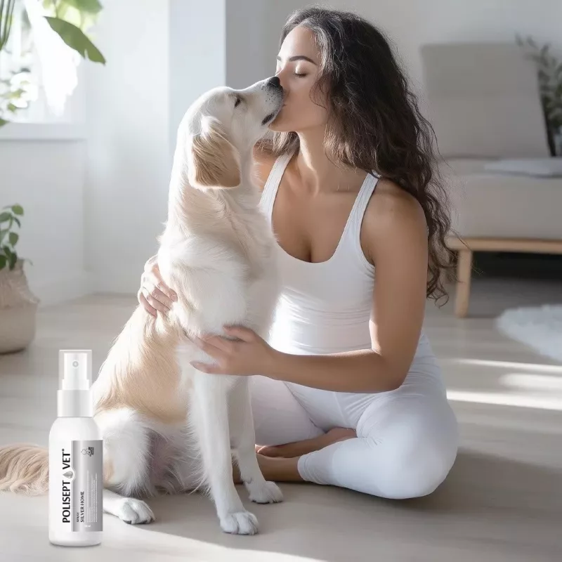 Brūču aerosols JM Sante Polisept Vet 50 ml suņiem un kaķiem, 50 ml plastmasas pudele