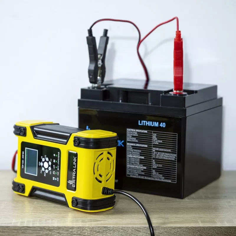 Extralink Shango Smart bateriju lādētājs | Rectifier | 100 - 240VAC, 12V 12A, 24V 6A