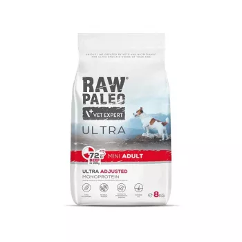 VET EXPERT RAW PALEO Ultra Mini Adult Liellops - sausā suņu barība - 8 kg