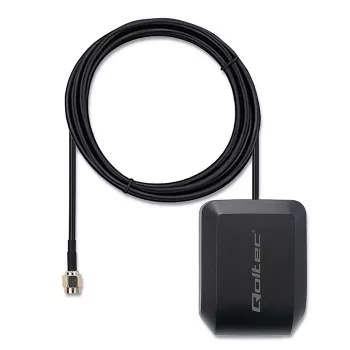 GPS/GLONASS antena QOLTEC modelis 57055 ar magnētisko pamatni, 28 dB pastiprinājums