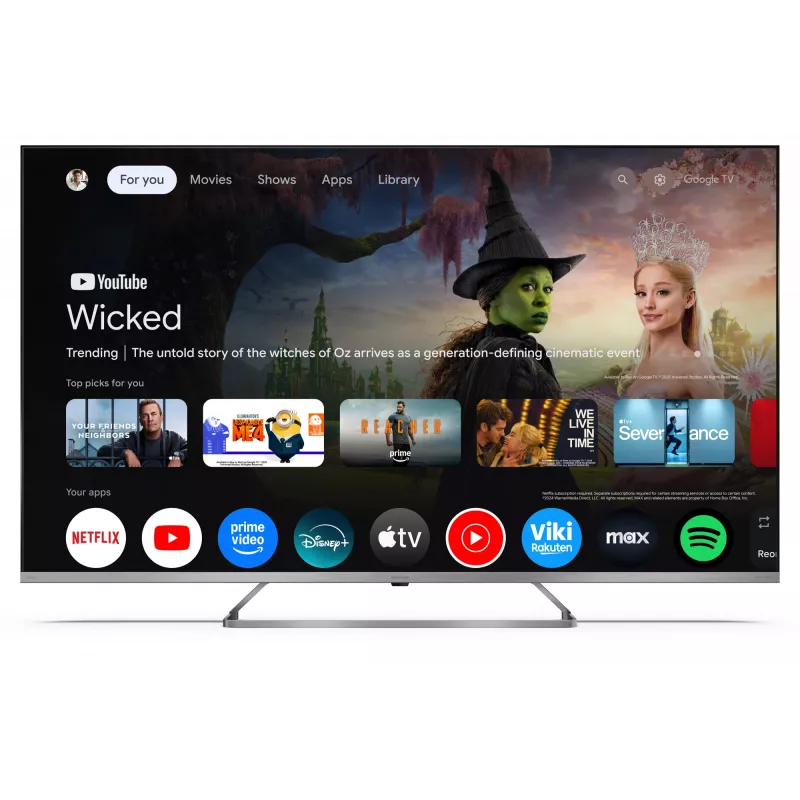 Sharp 4K QLED MiniLED TV | 50JP7265E | 50 collu | Smart TV | Google TV | UHD | Sudraba